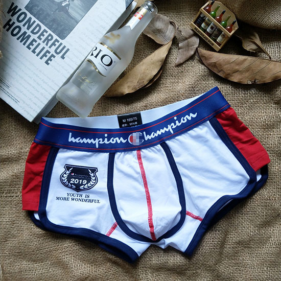 Boxer Champion Hombre Blanco Rojo Azul